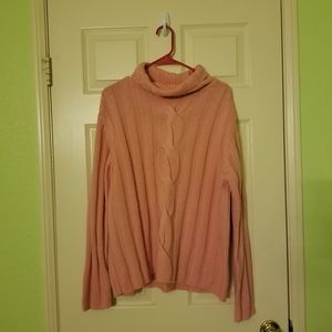 Westbound Pink Cable Knit Sweater in Pink